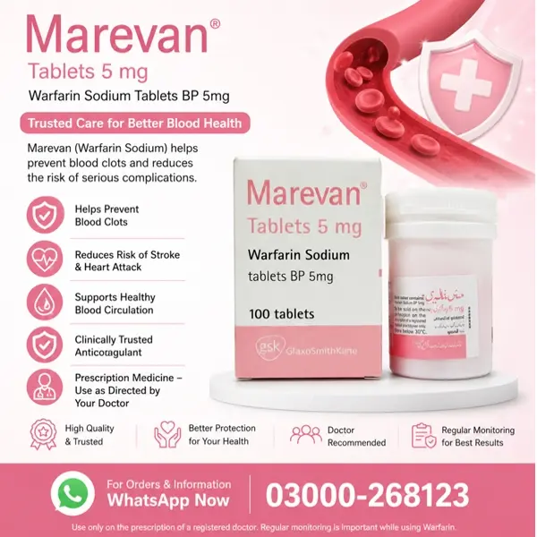Marevan Warfarin Sodium 5mg Tablets In Pakistan
