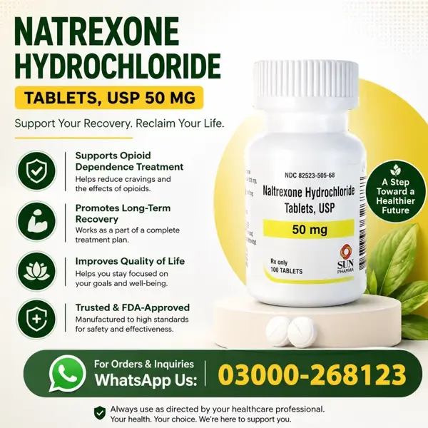 Naltrexone Hydrochloride Tablets In Pakistan