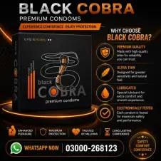 Black Cobra Condoms in Pakistan