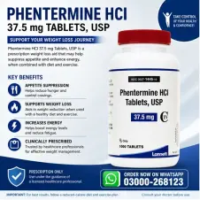 Phentermine HCl Tablets USP 37.5mg / 50mg in Pakistan